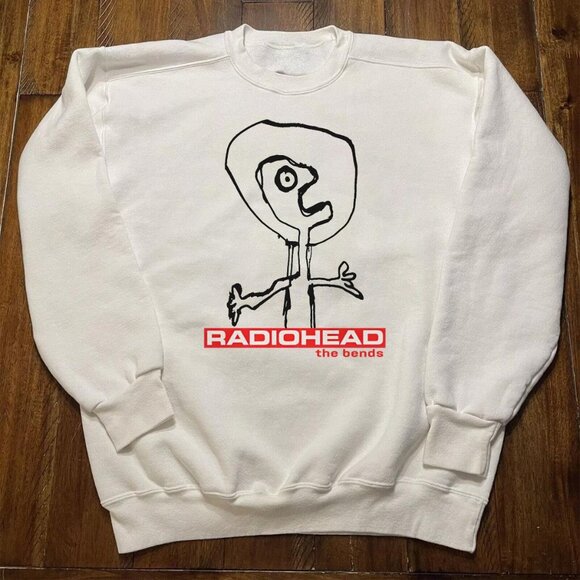 Gildan Tops - Vintage 90s Radiohead the bends sweatshirt, Retro Radiohead band unisex sweater